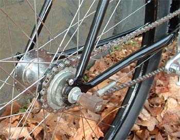 Closeup of Bendix hub on Mike Flanigan's 29er fix