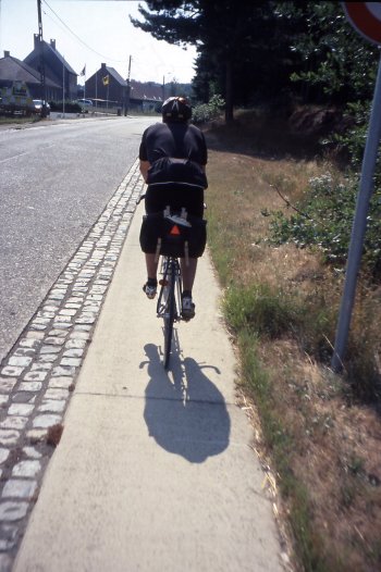 Olivier on the pavement