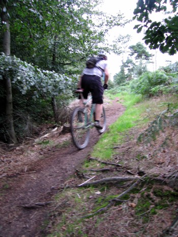 Tom Levell away up the Shadows trail